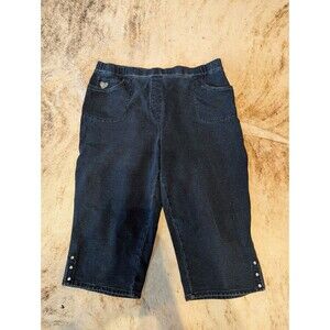 Dream Jeannes by quacker factory Capri jeans rhinestones XL 14/16